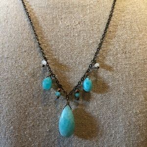 Amazonite & Rainbow Moonstone Necklace